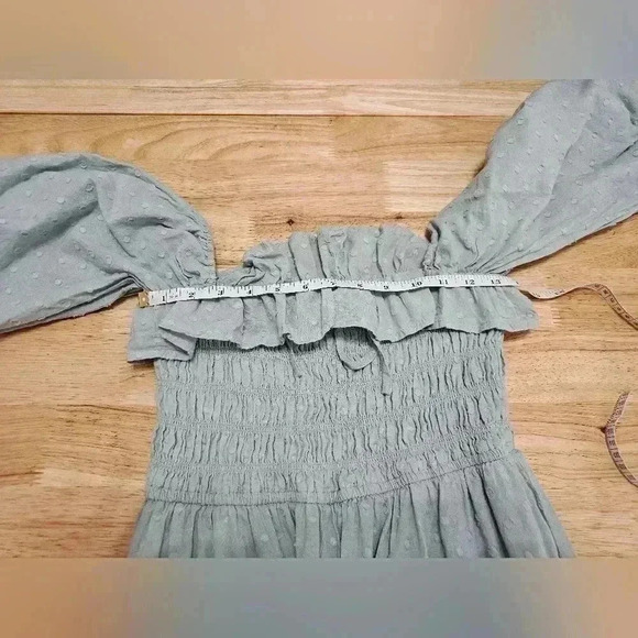 R. Vivimos Womens Size L 12/14 Summer Half Sleeve Cotton Ruffled Dress - Picture 9 of 12